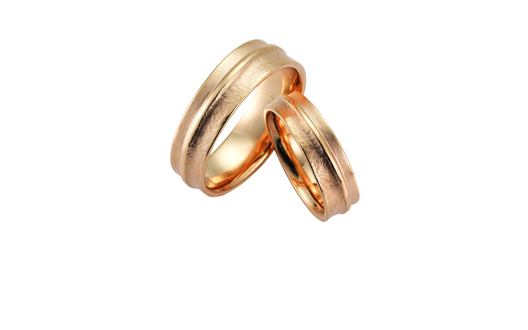 02361+02362-wedding rings, rose gold 750